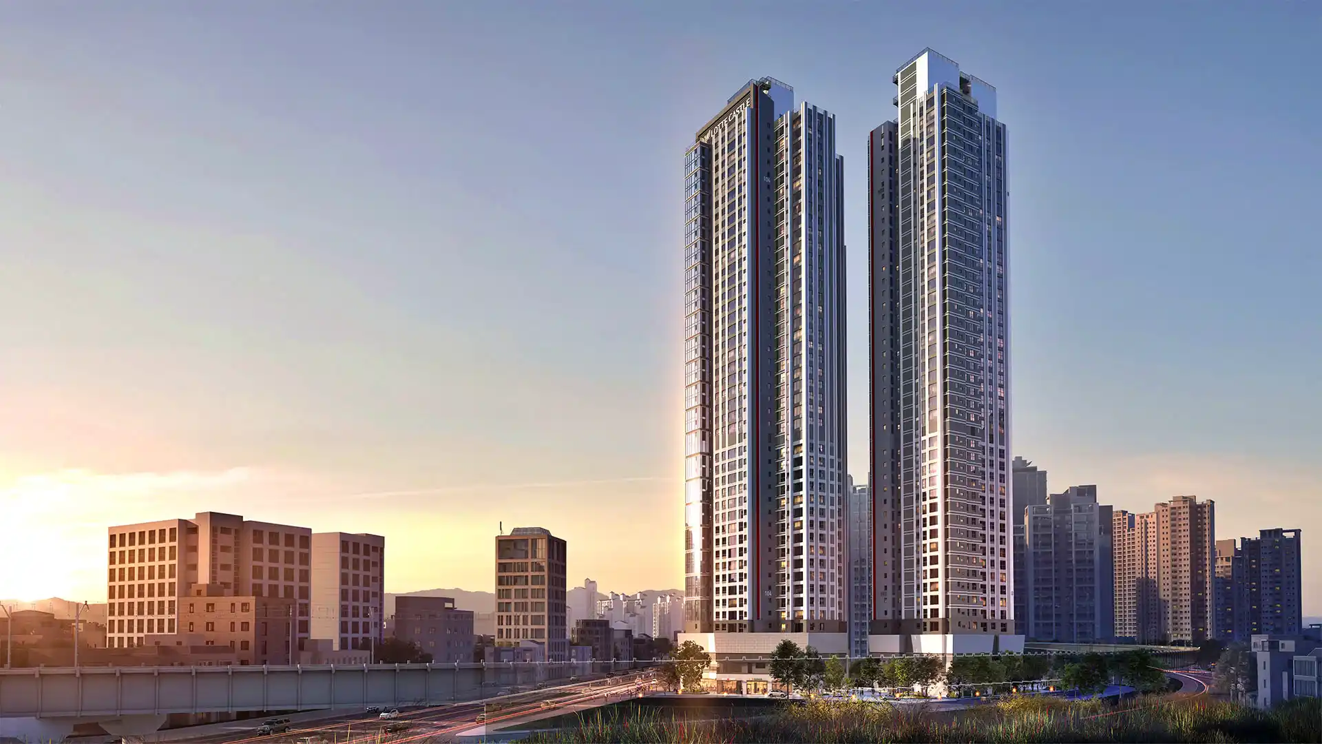 사업개요-가야역롯데캐슬스카이엘조감도