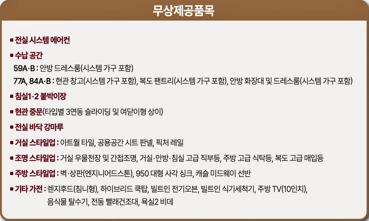 무상제공품목